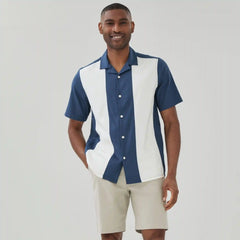 Men's Colour-Block Bowling Shirt