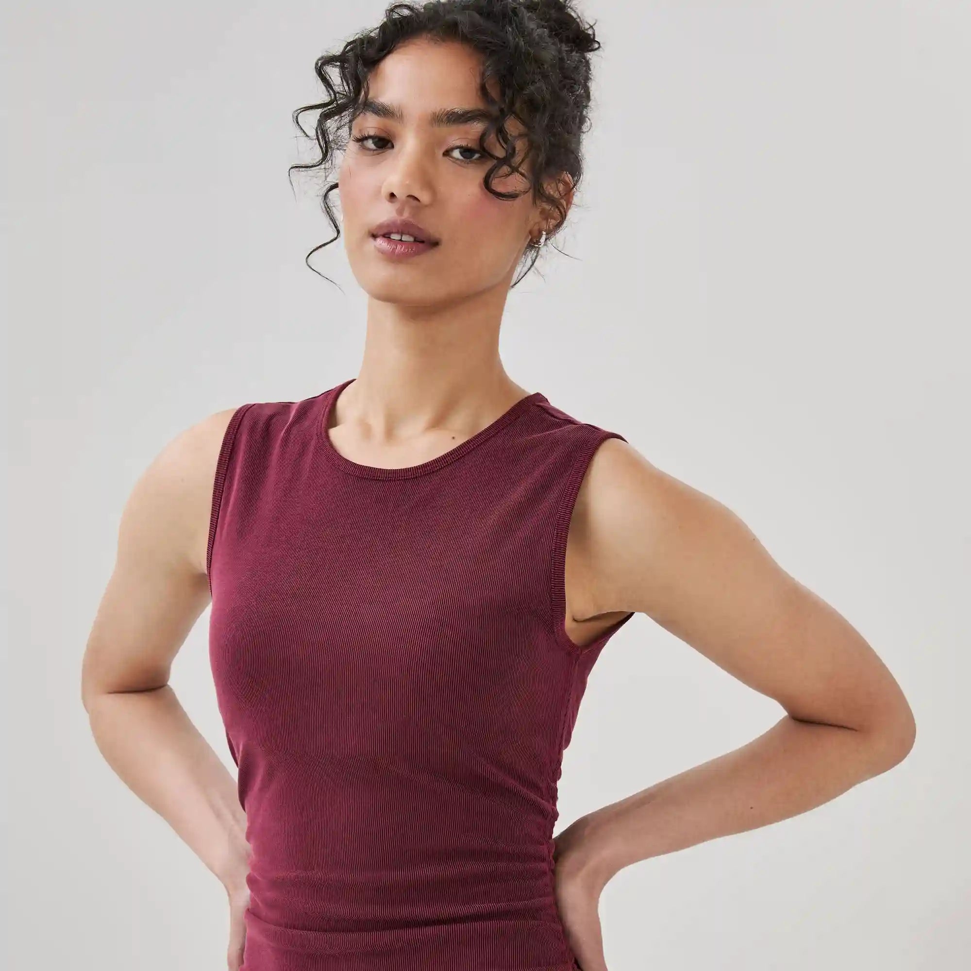 Active Side Ruched Midi Dress