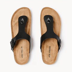 Buckled T-Strap Sandals