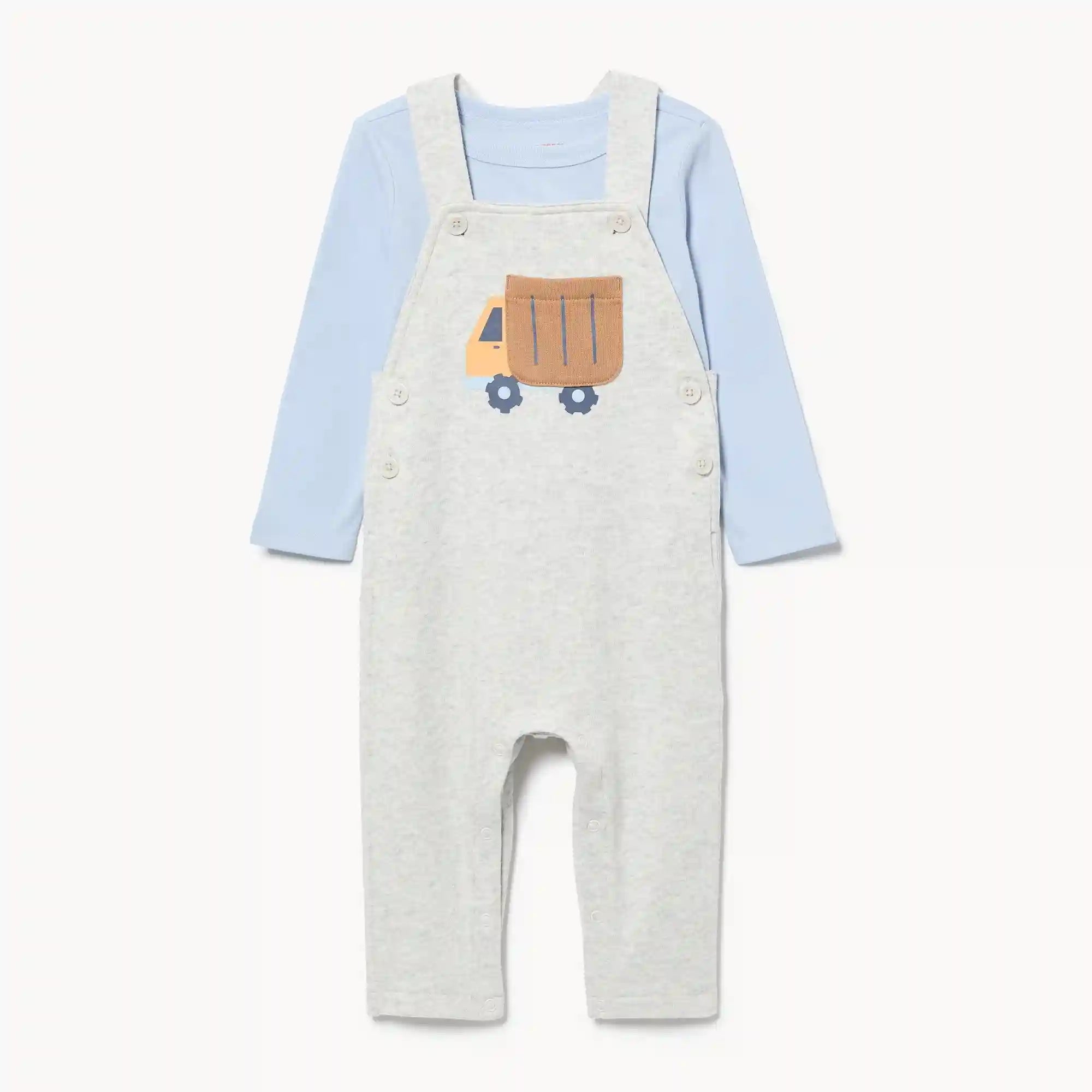 Baby Boys' Fleece Overall Set