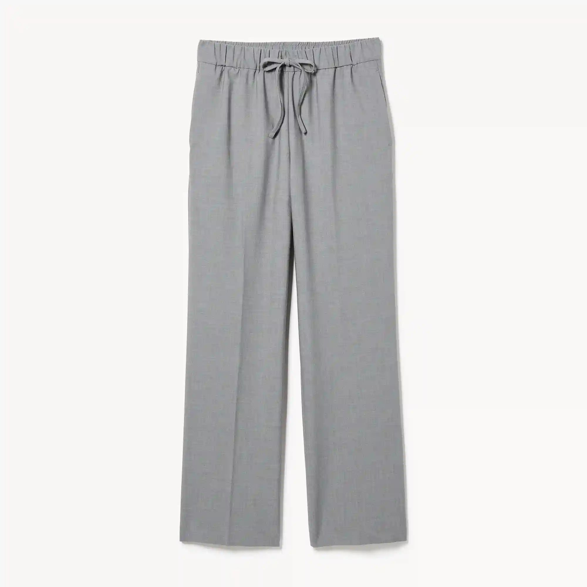Wide Leg Pull-On Suit Pant