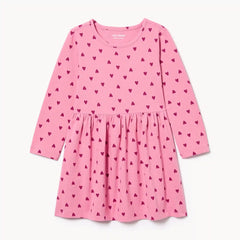 Toddler Girls' Printed Long Sleeve Dress