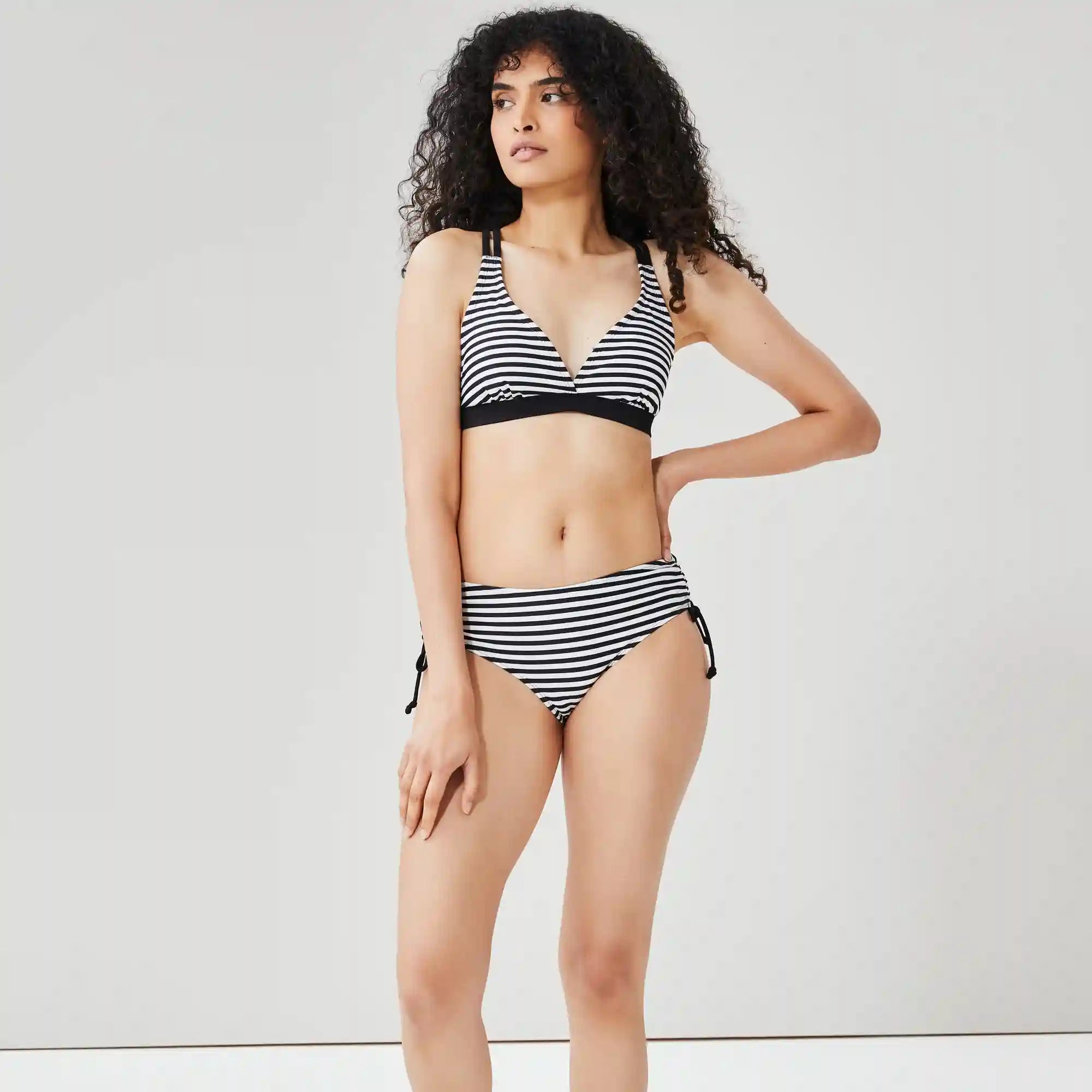 Double Cross-Back Strap Bikini Top