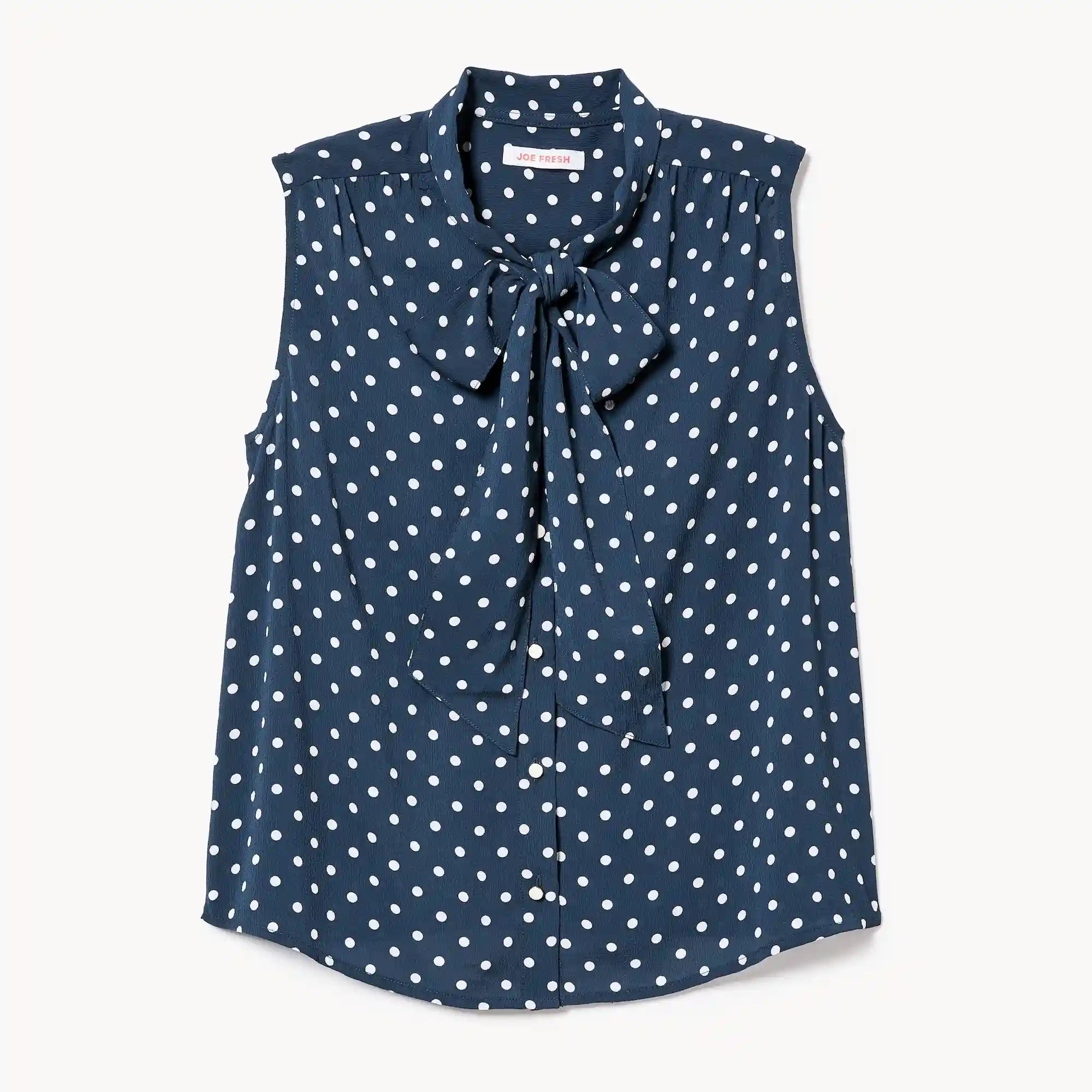 Printed Tie-Neck Tank Top