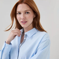 Oversized Striped Button-Up Shirt