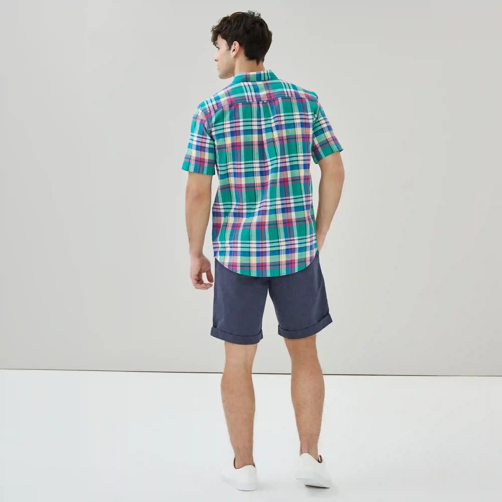 Men's Plaid Button-Down Shirt