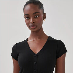 Button Front Midi Dress