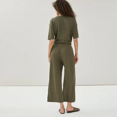 Cropped Pull-On Pant
