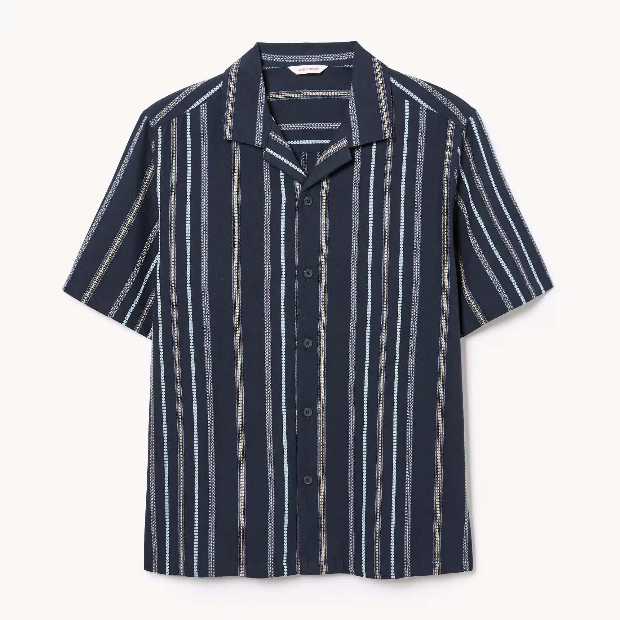 Men's Striped Button-Up Shirt