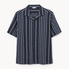 Men's Striped Button-Up Shirt