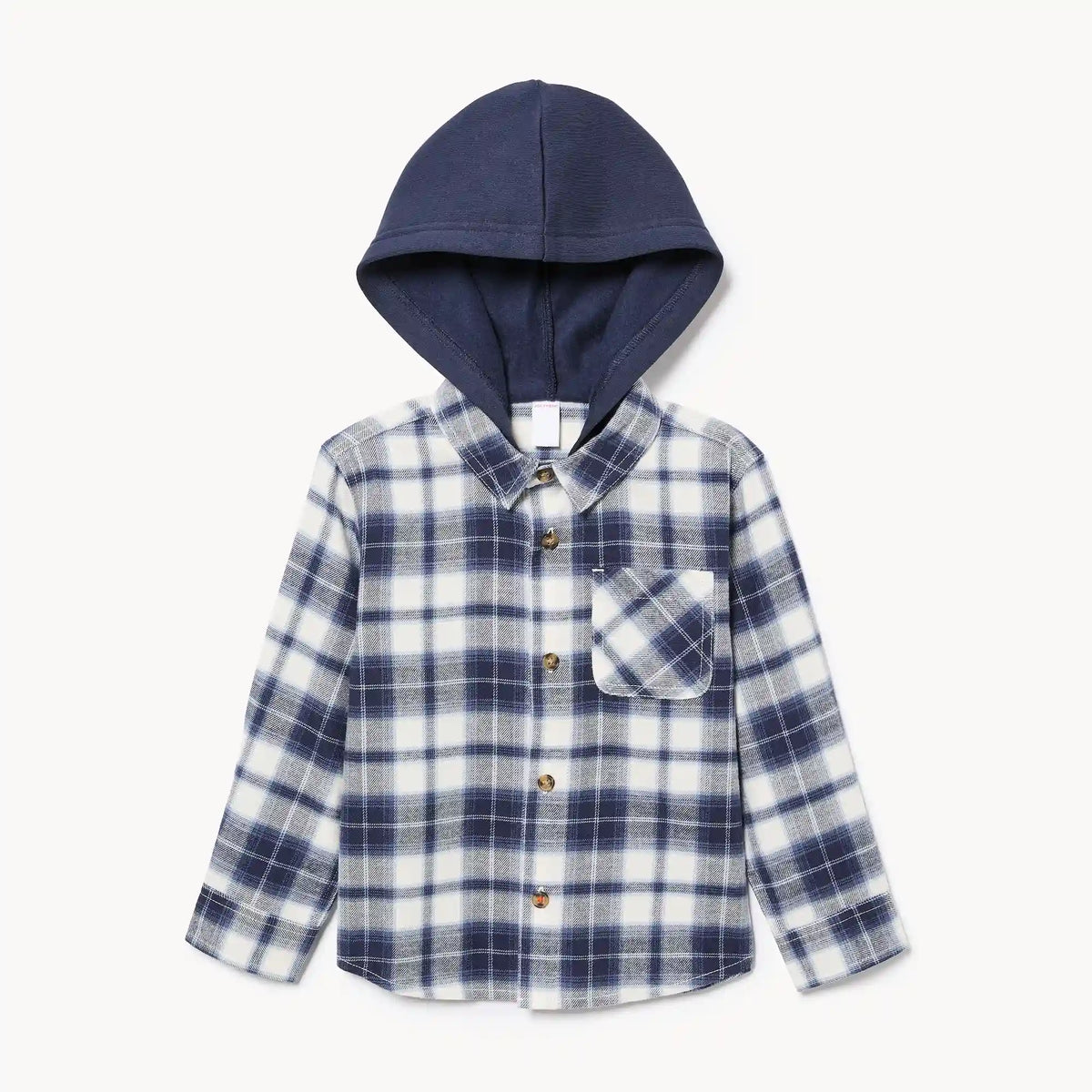 Toddler Boys' Flannel Hooded Shirt