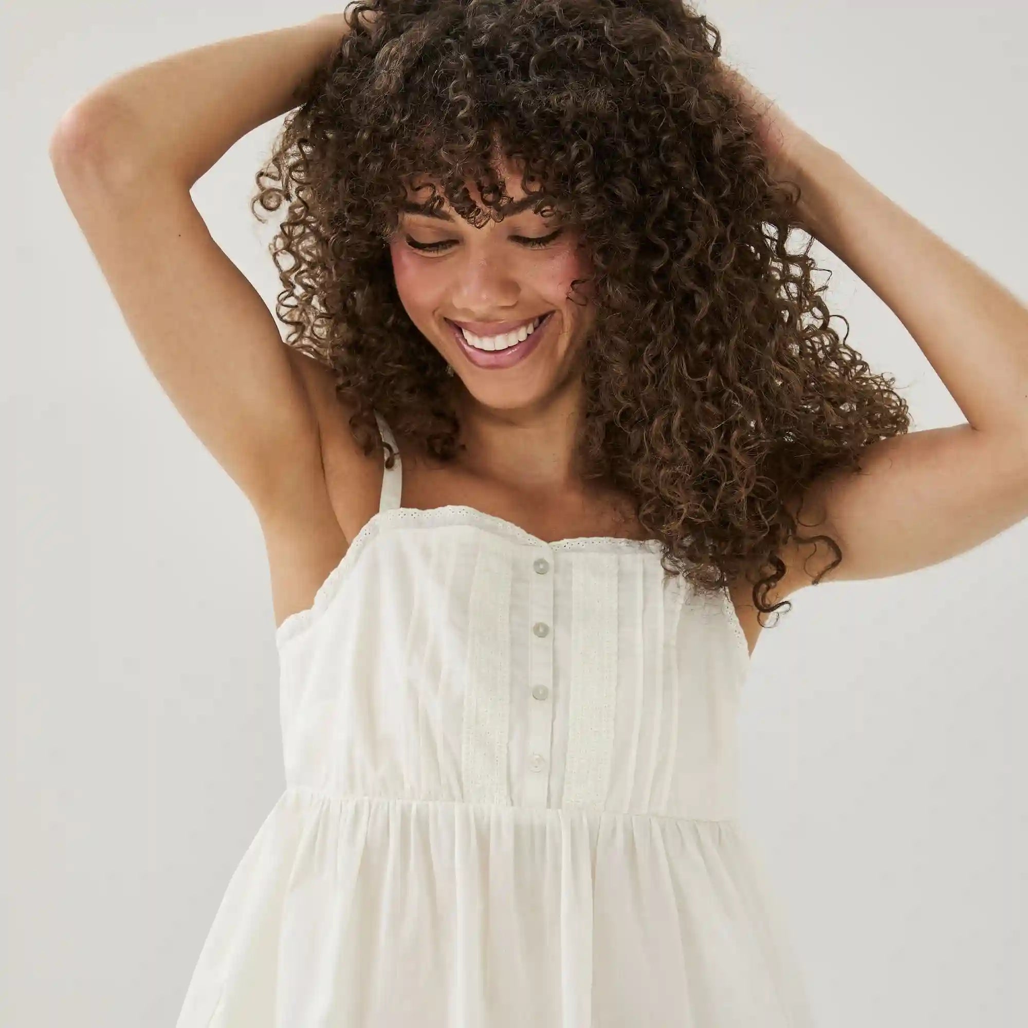 Pintuck Lace Peplum Top