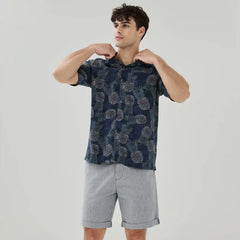 Men's Printed Button-Up Shirt