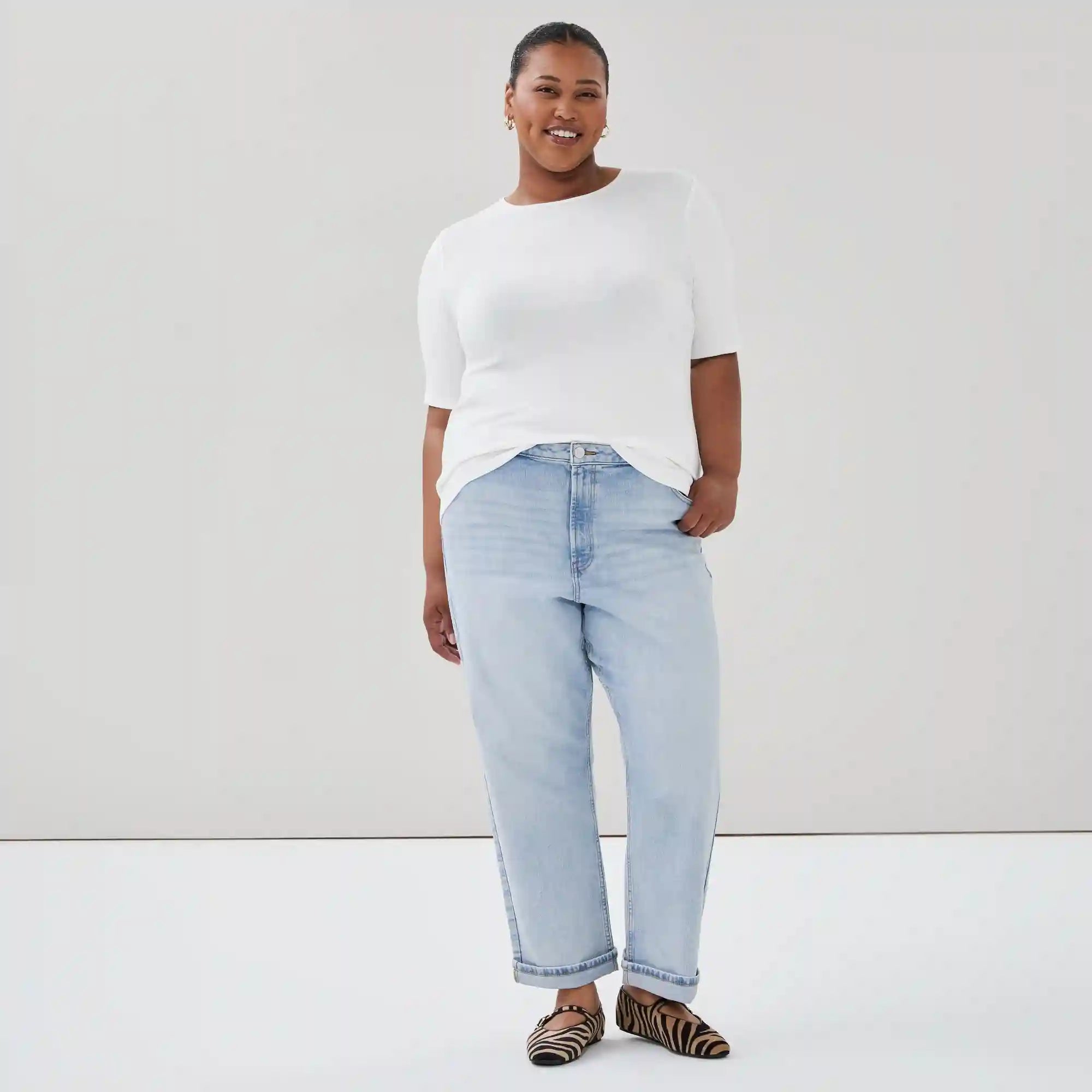 Women+ High Rise Straight Leg Jean