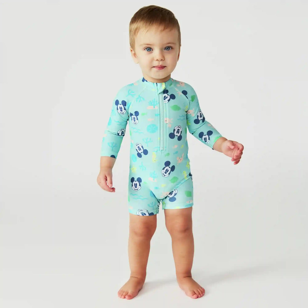 Baby Boys' Disney Mickey Mouse Rash Guard Swimsuit
