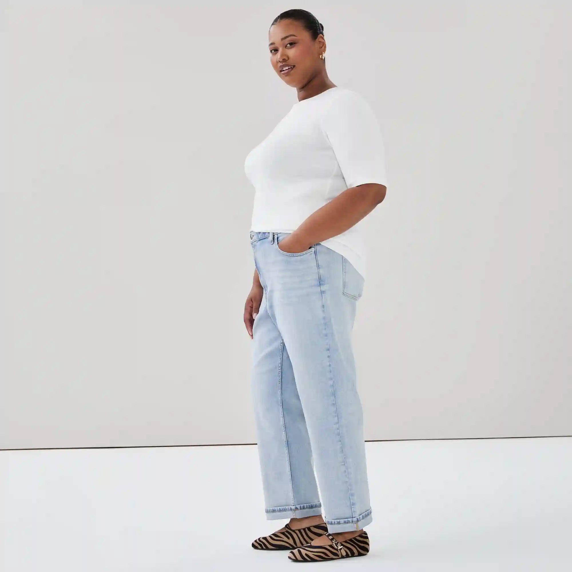 Women+ High Rise Straight Leg Jean