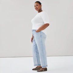Women+ High Rise Straight Leg Jean