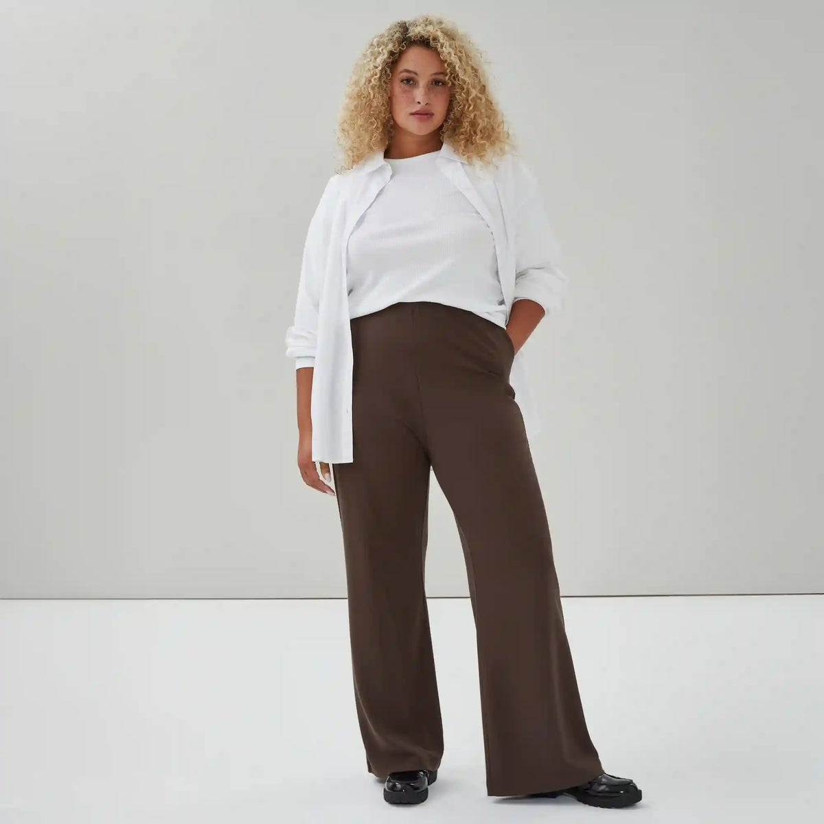 Women+ Wide Leg Ponte Pant