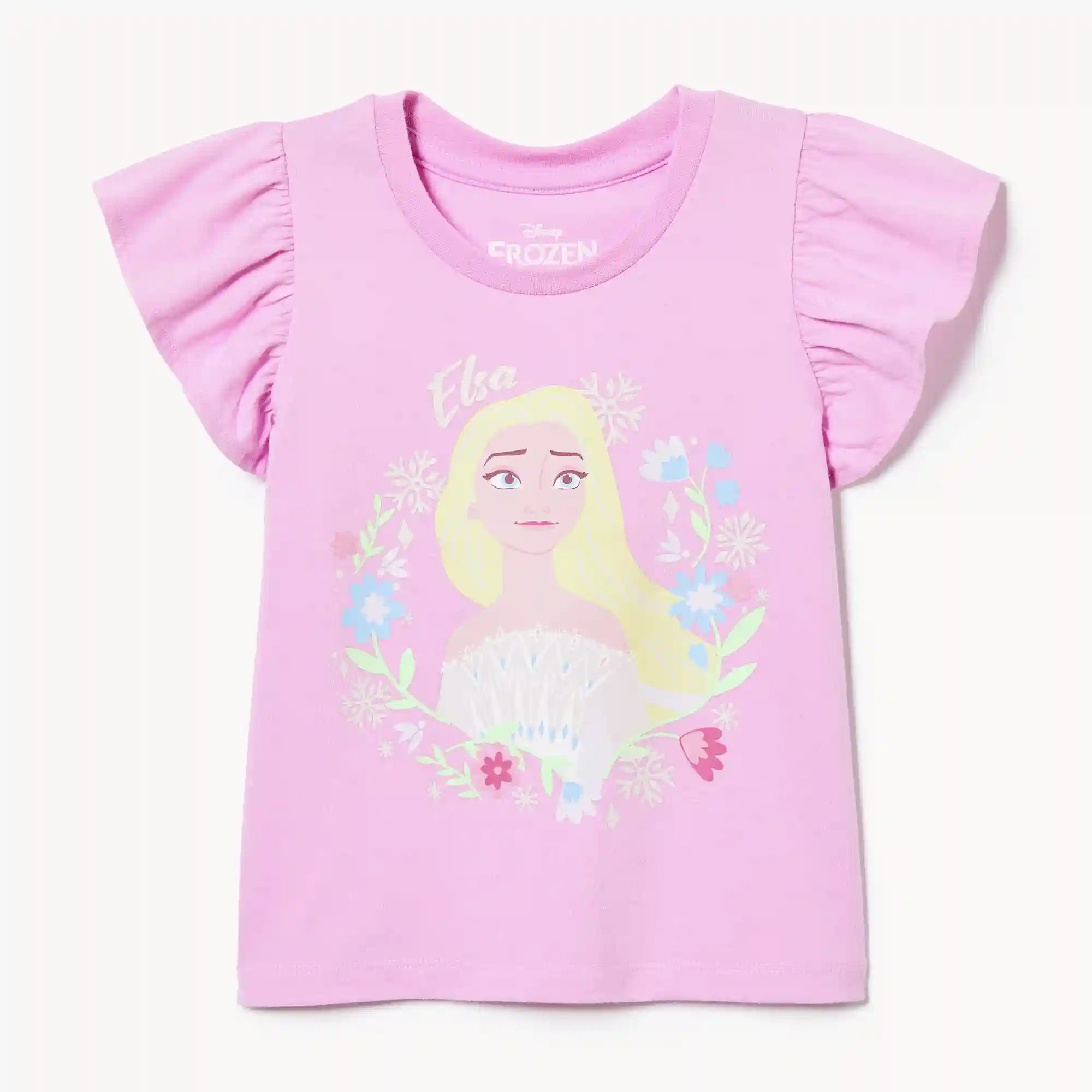 Toddler Girls' Disney Frozen Elsa Ruffled T-Shirt