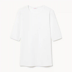 Ribbed Quarter Sleeve T-Shirt