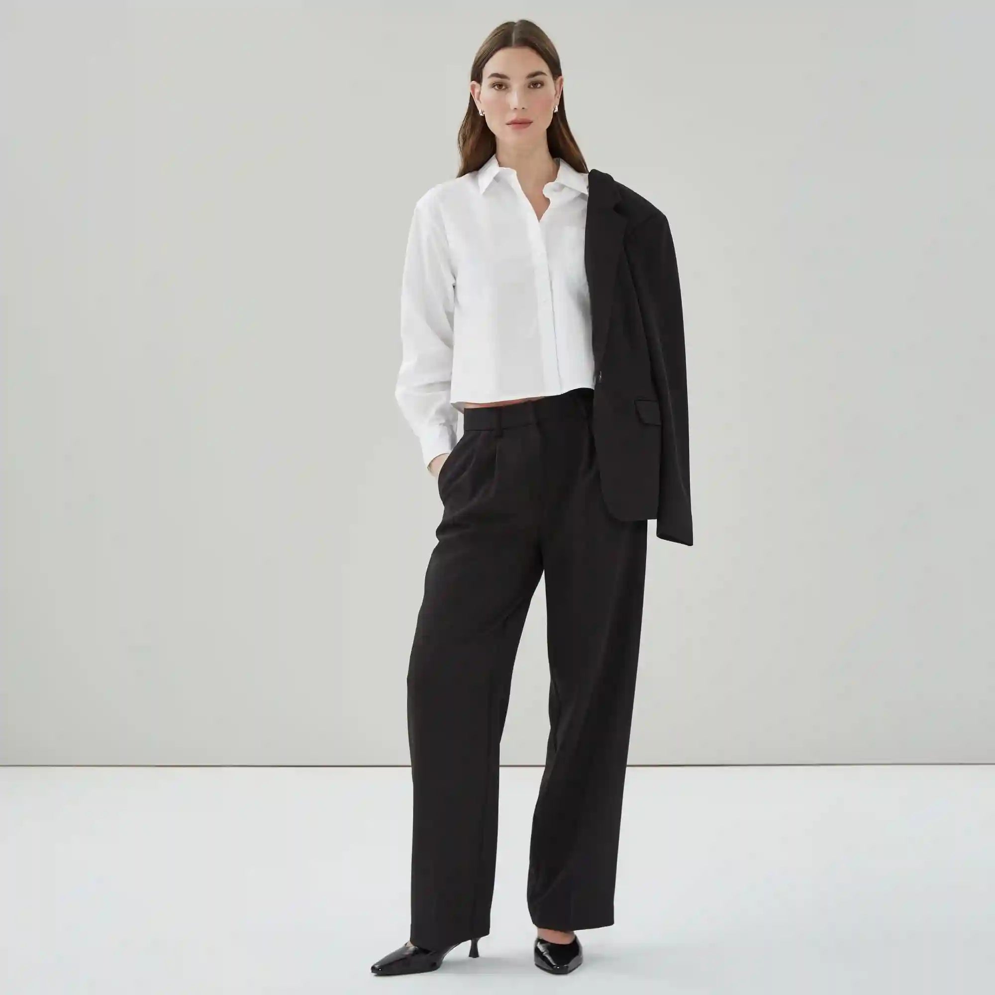 Wide Leg Pleated Trouser