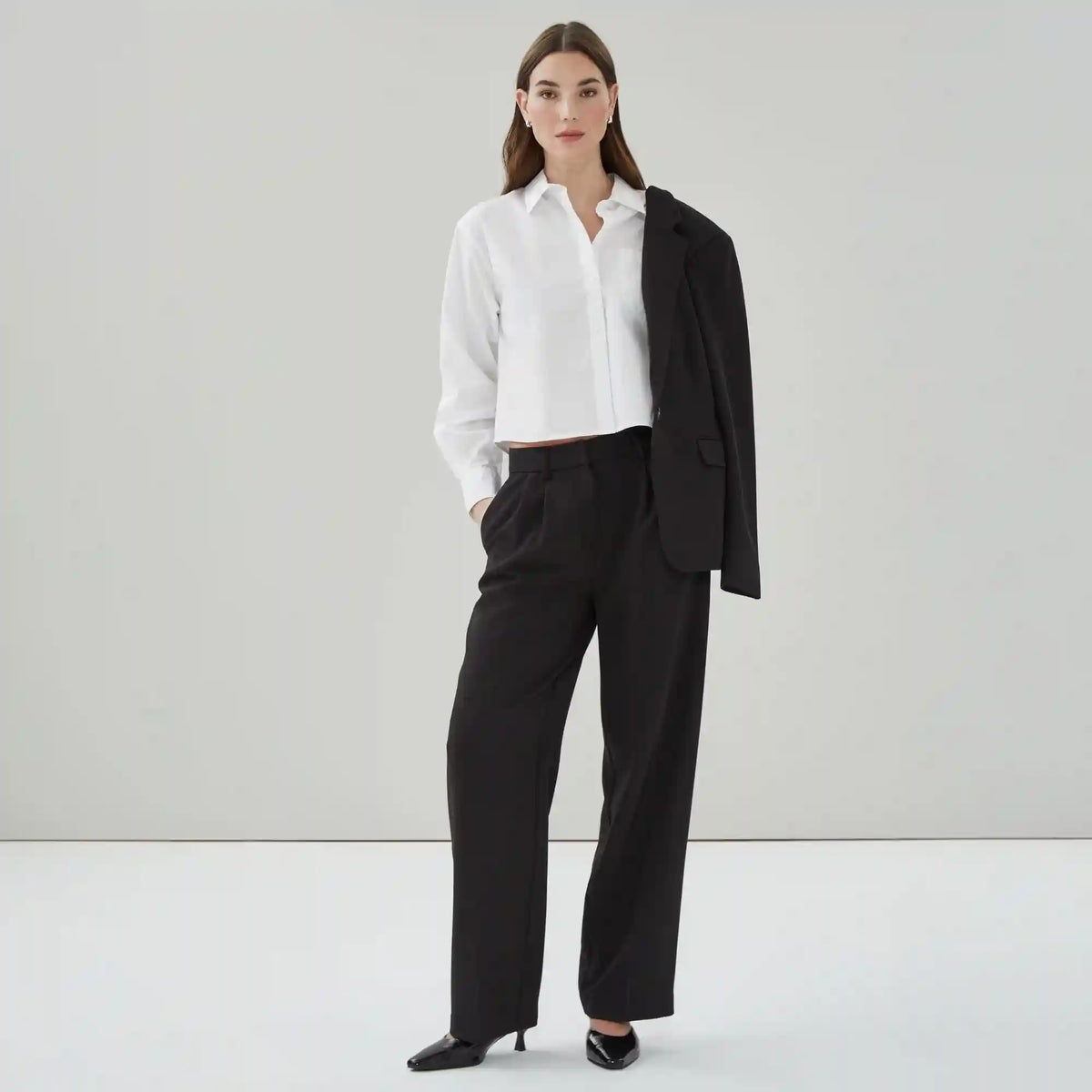 Wide Leg Pleated Trouser