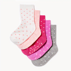 Toddler Girls' 5-Pack Crew Socks