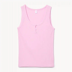Modal Ribbed Henley Sleep Tank