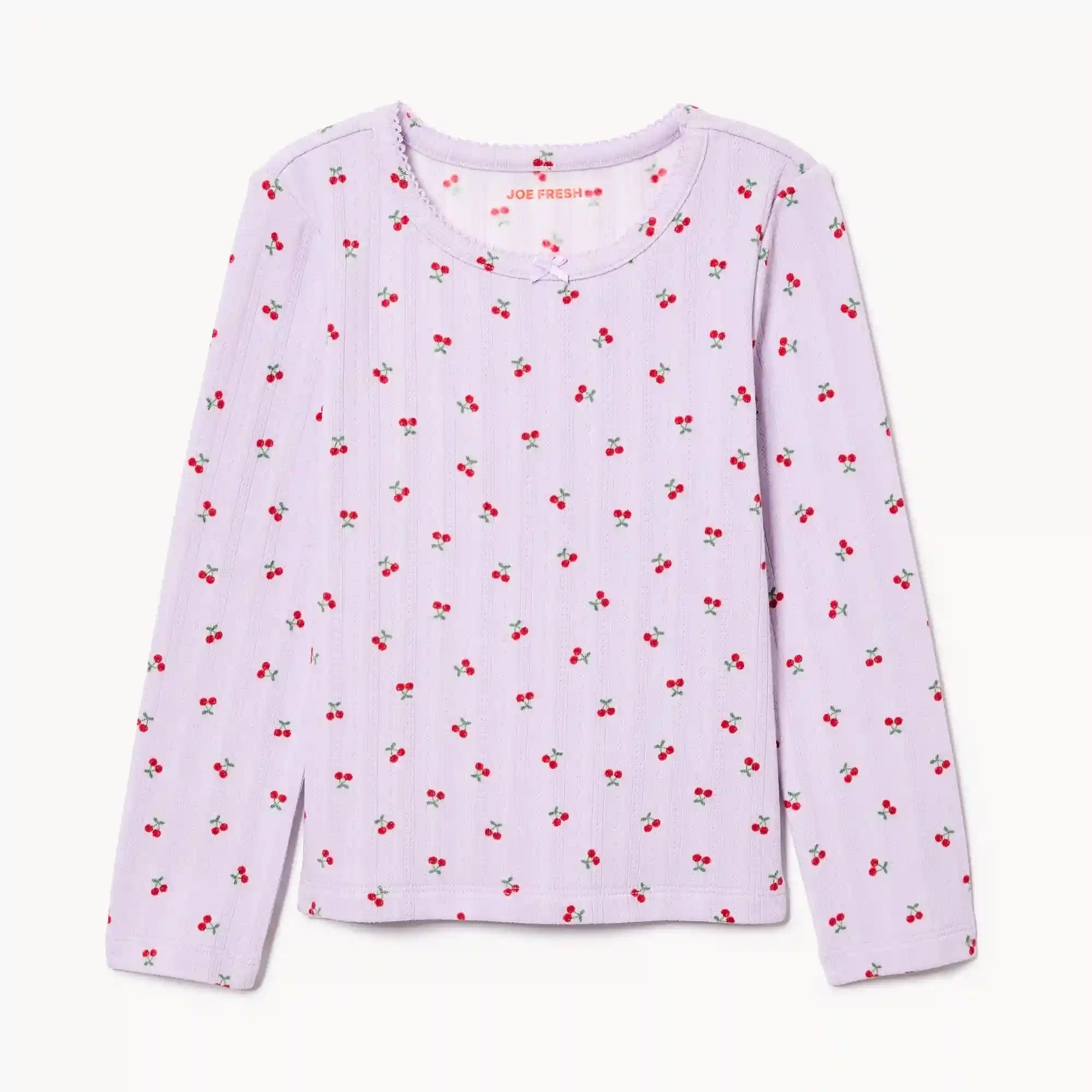 Toddler Girls' Pointelle Long Sleeve Top