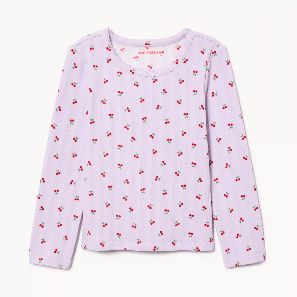 Toddler Girls' Pointelle Long Sleeve Top