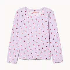 Toddler Girls' Pointelle Long Sleeve Top