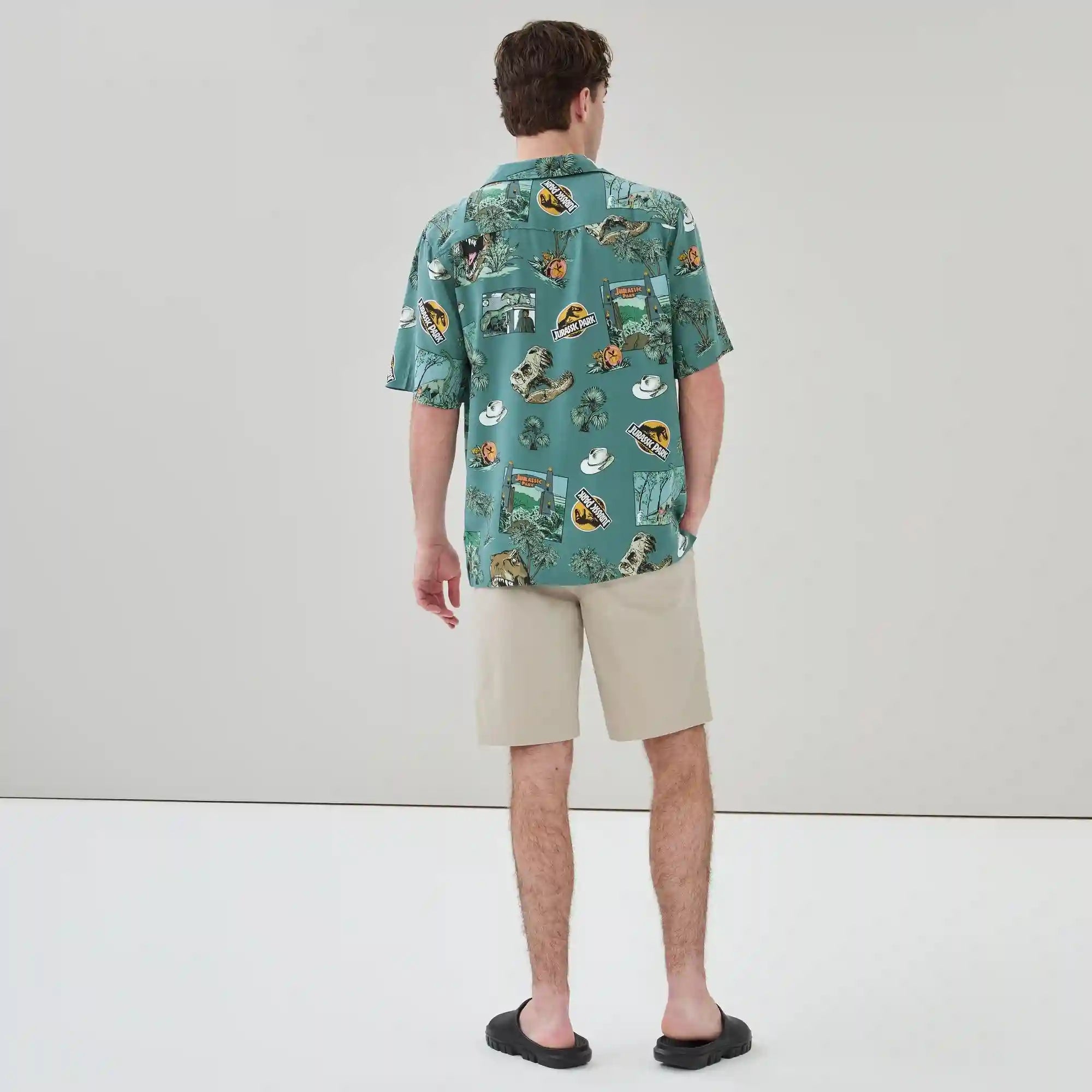 Men's Jurassic Park Gauze Button-Up Shirt