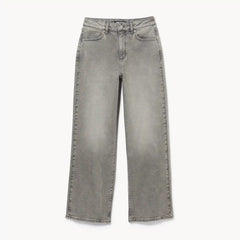 Grey Wash High Rise Wide Leg Jean