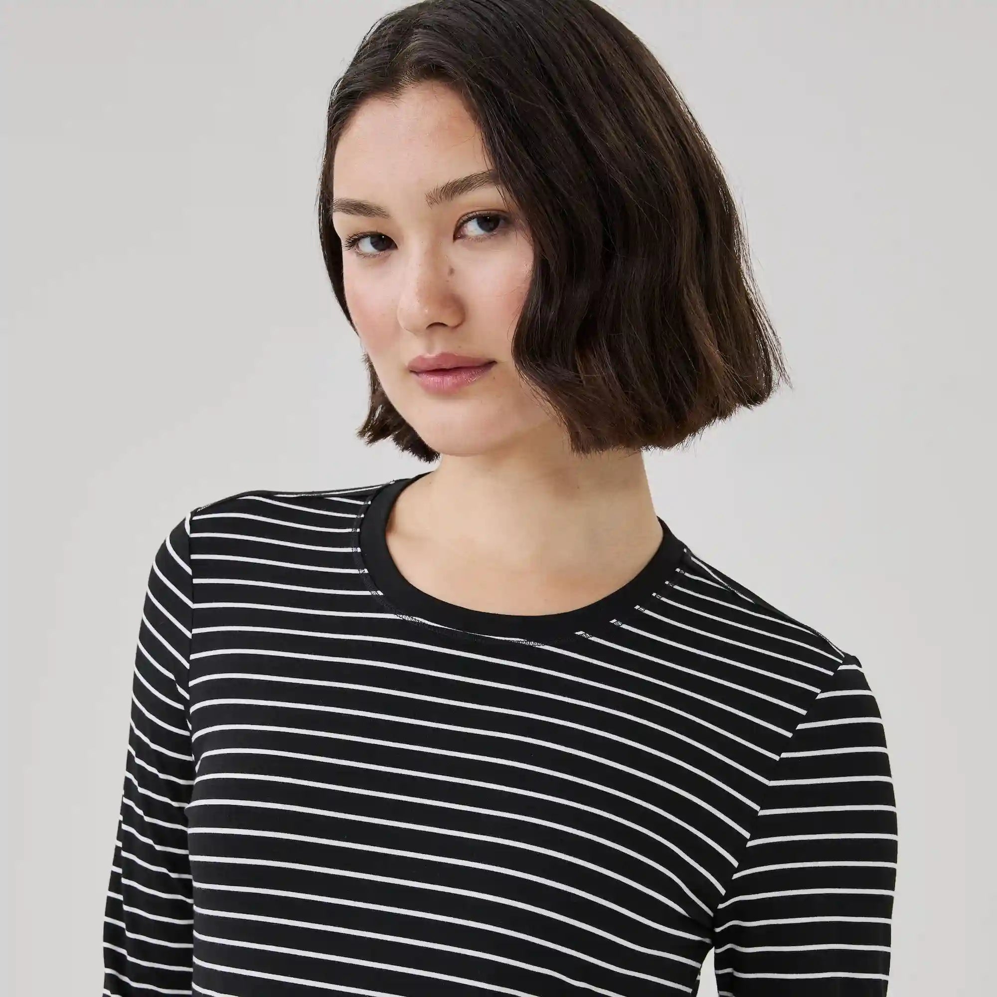 Active Striped Long Sleeve Top