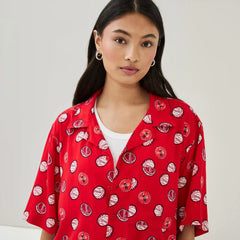 Adult Coca-Cola Button-Up Shirt