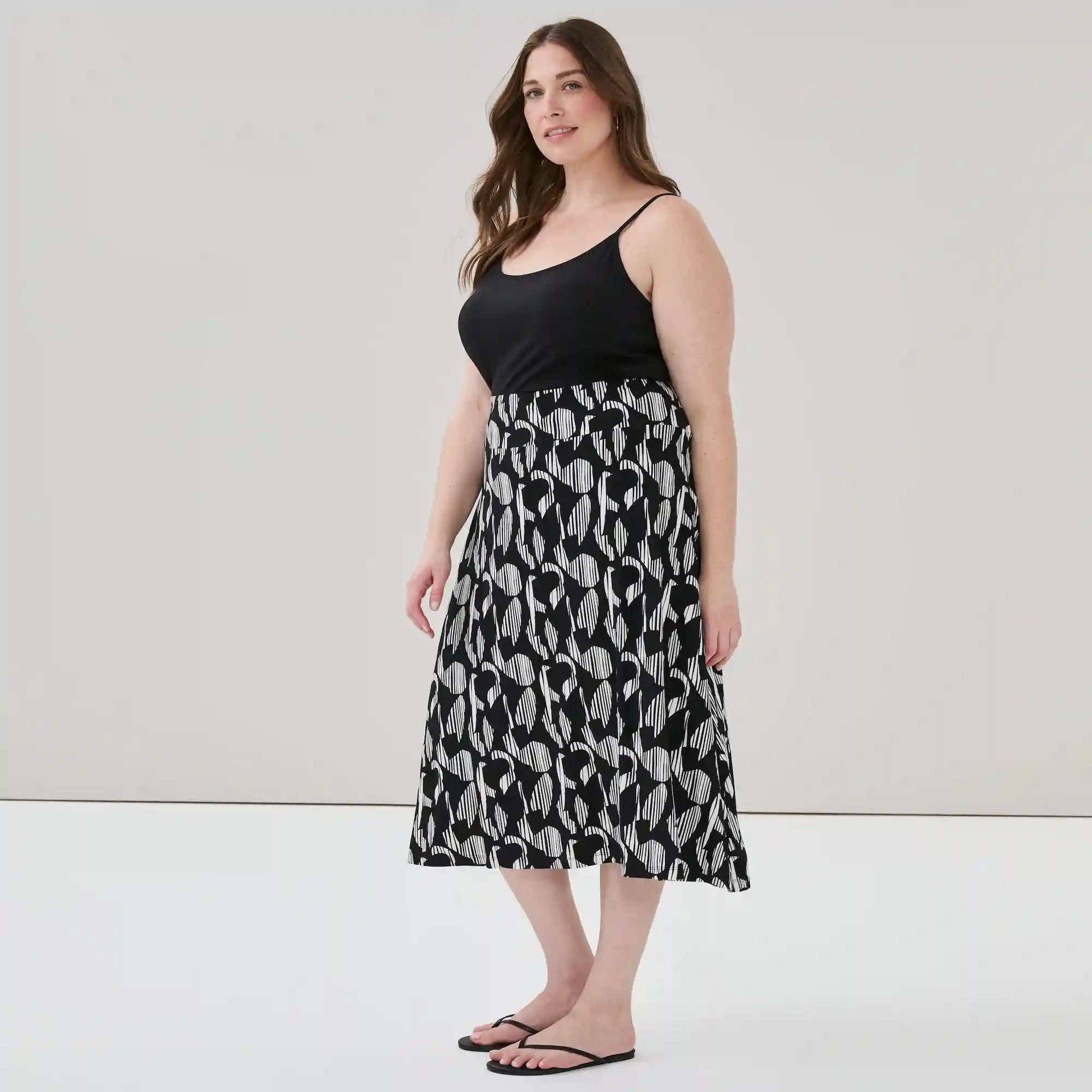 Women+ Printed Midi Skirt