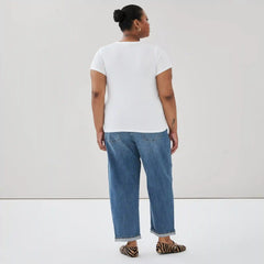 Women+ Slim-Fit Ribbed T-Shirt