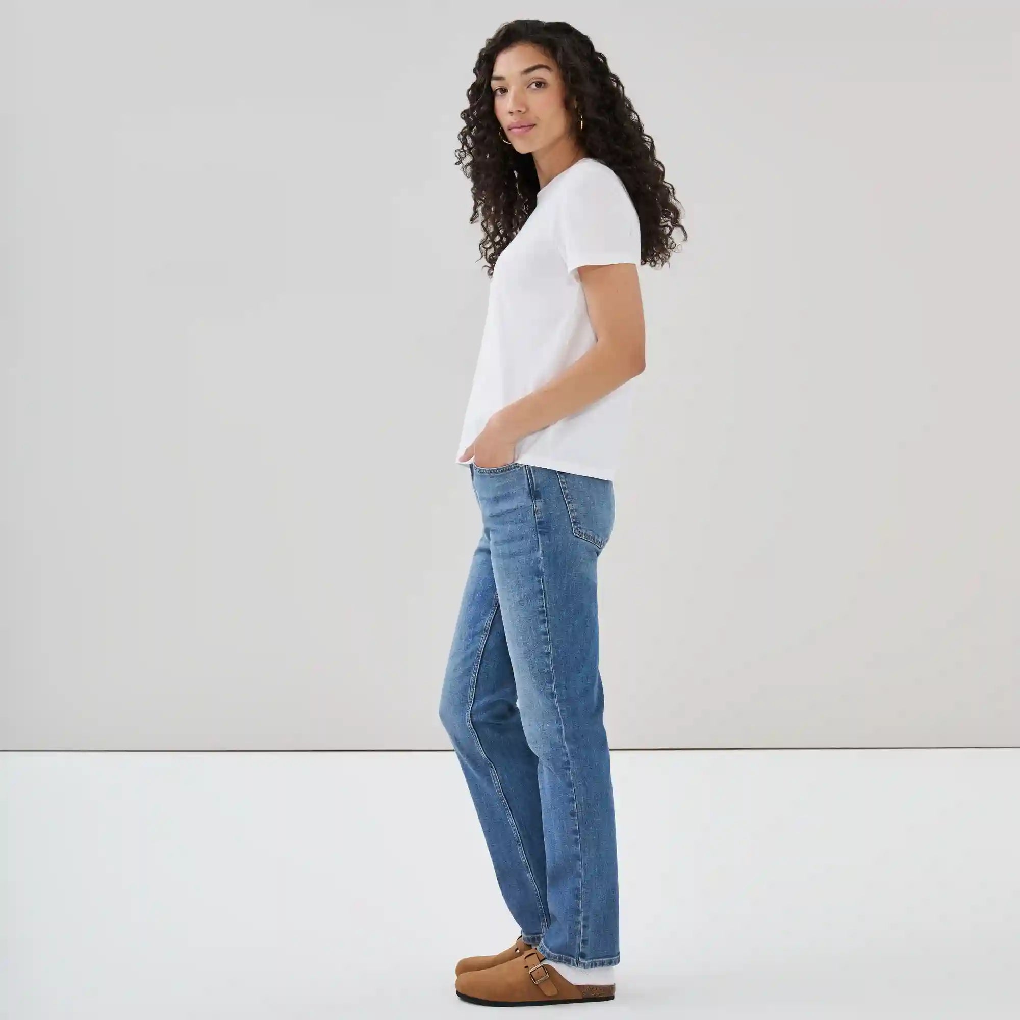 High Rise Straight Leg Jean