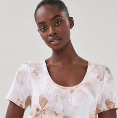 Active Printed Scoop Neck T-Shirt