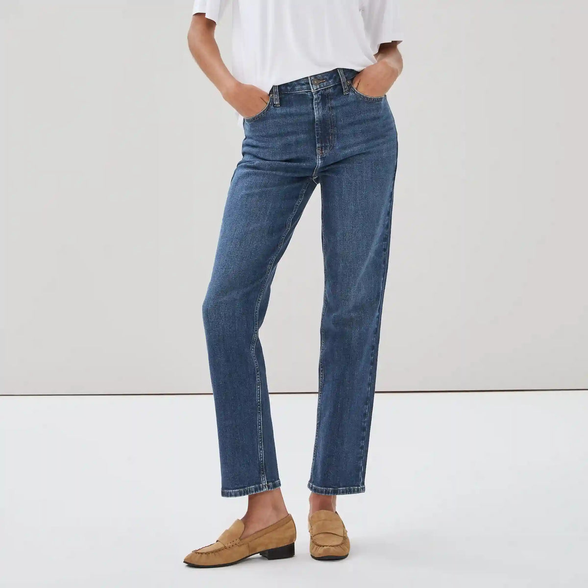 High Rise Straight Leg Jean