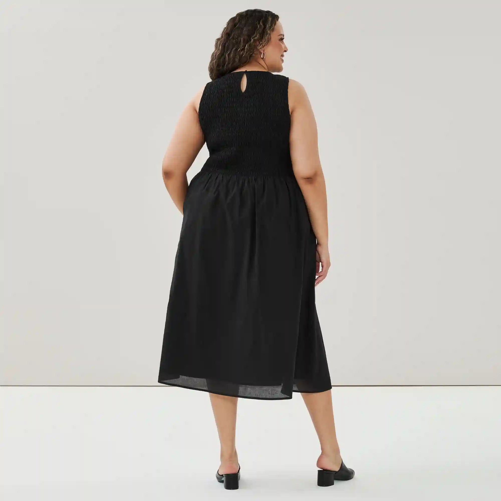 Women+ Smocked Tank Midi Dress