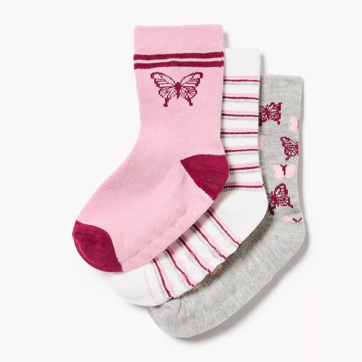 Toddler Girls' 3-Pack Crew Socks