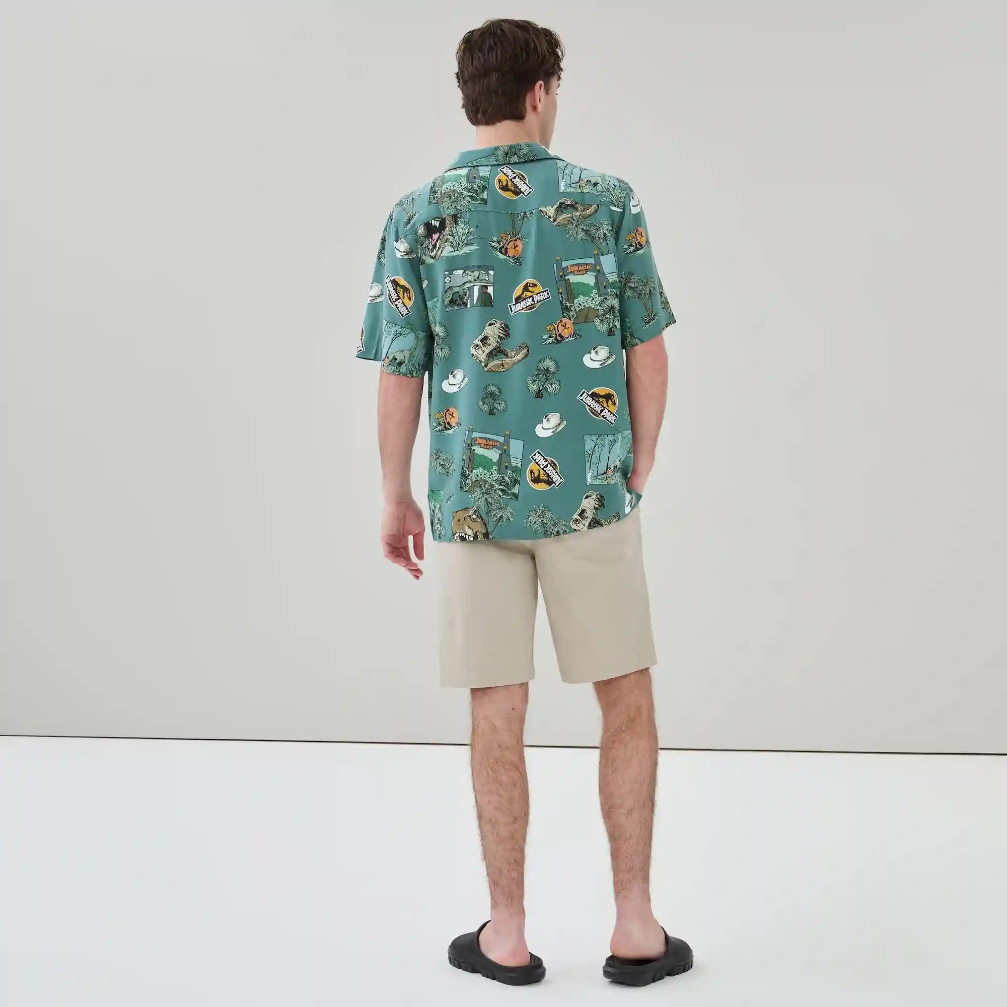 Men's Jurassic Park Gauze Button-Up Shirt