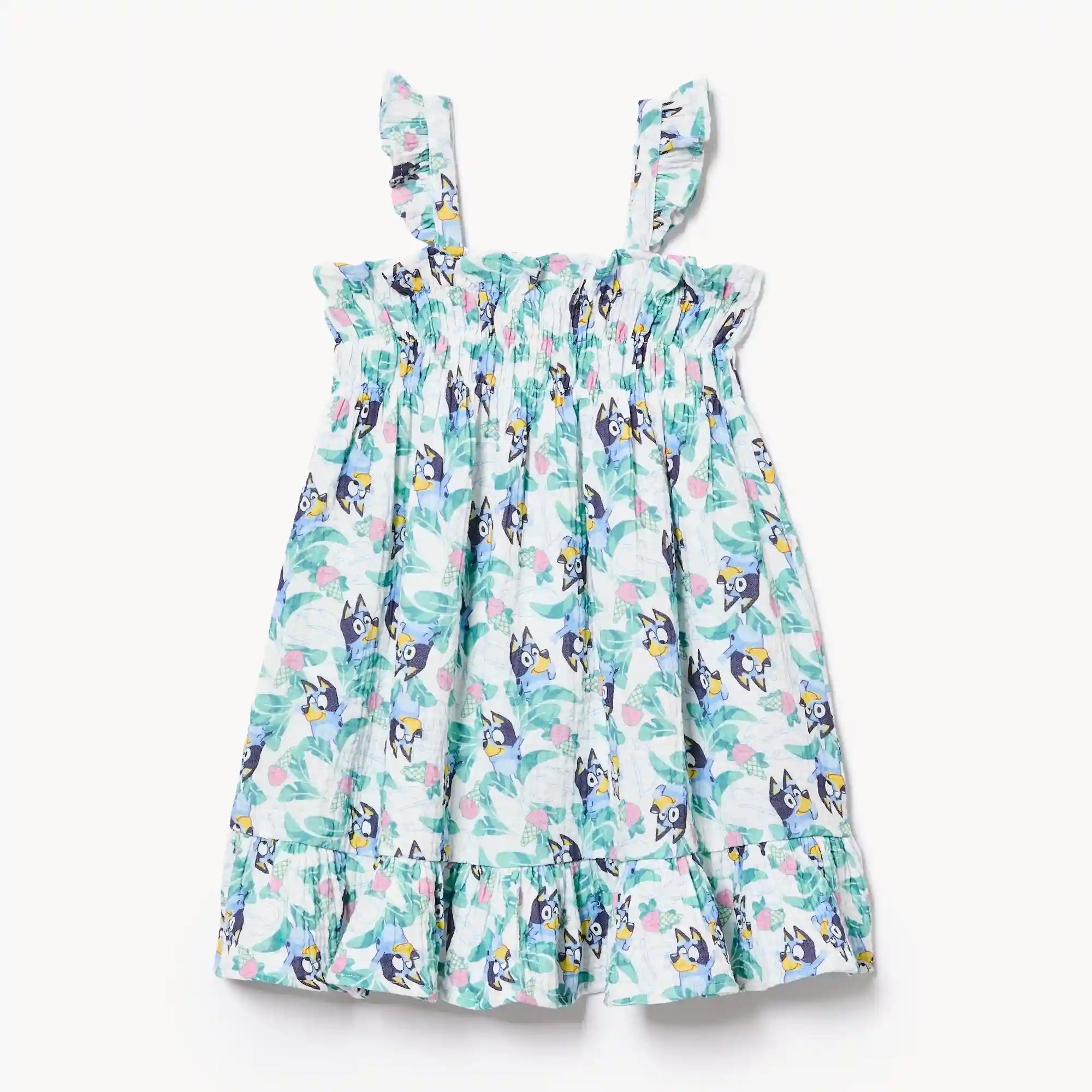 Toddler Girls' Bluey Crinkle Gauze Dress