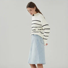 Light Wash Midi Skirt