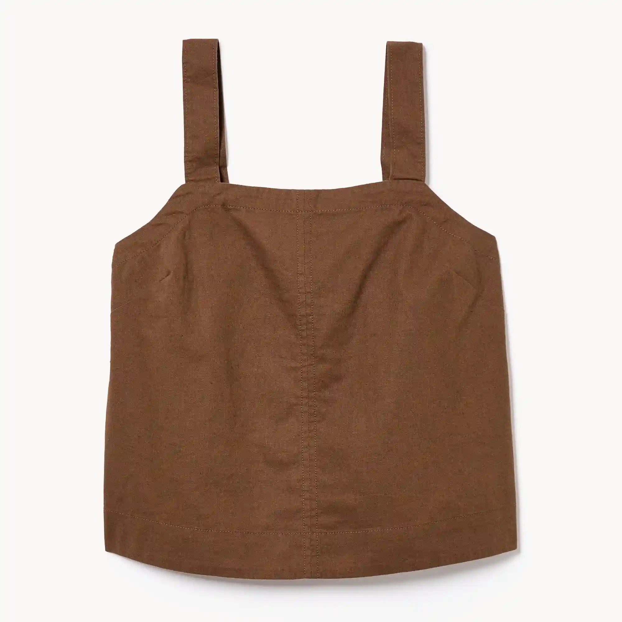 Linen Cotton Square Neck Tank