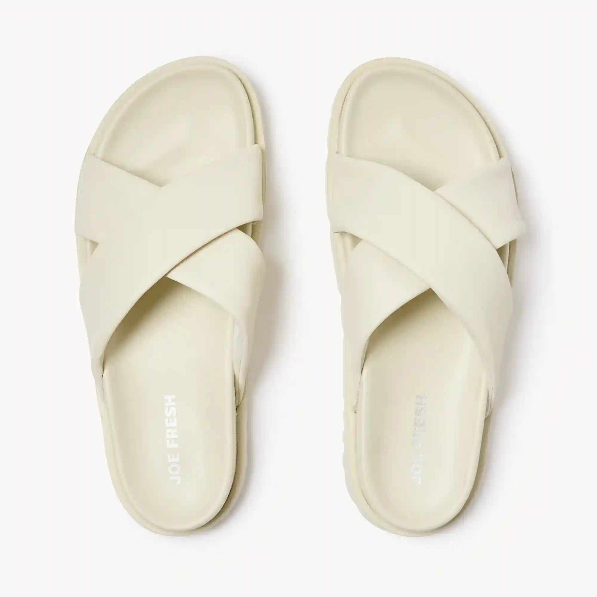Faux Leather Crisscross Sandals
