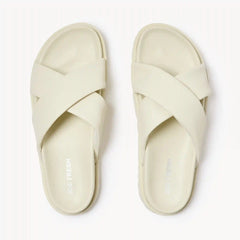 Faux Leather Crisscross Sandals