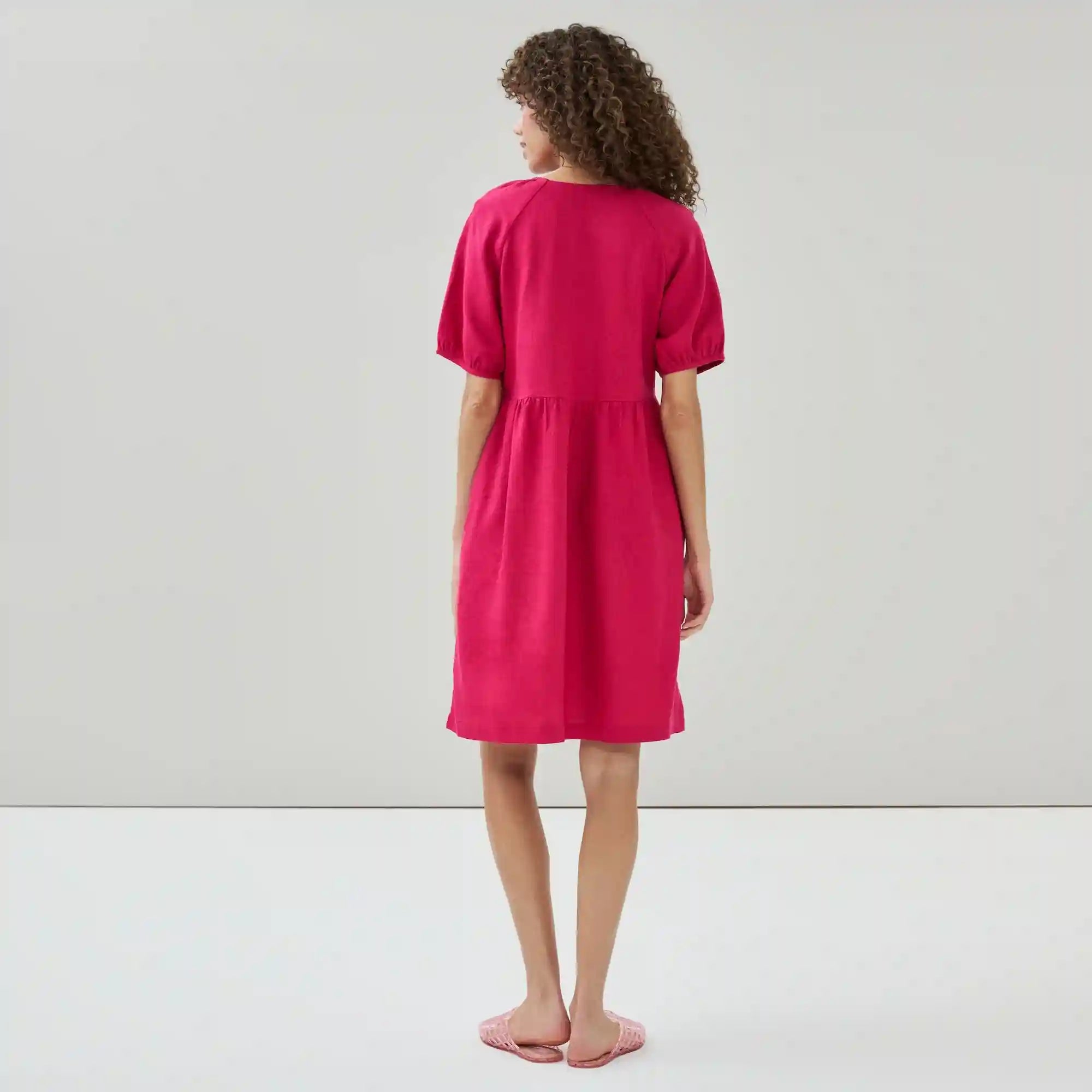 Puff Sleeve Midi Dress