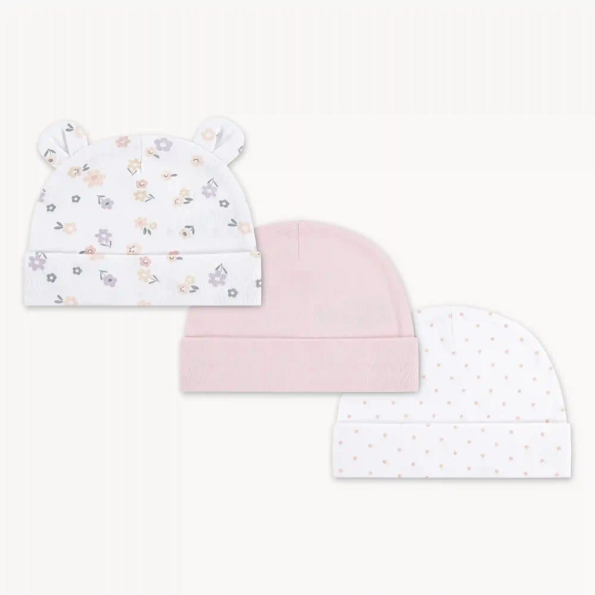 Newborn Huggies Organic Cotton Hat 3-Pack